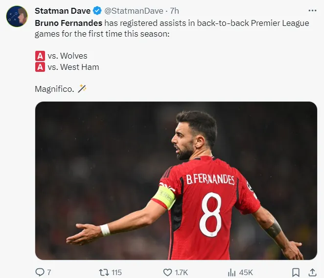 Bruno Fernandes is integral to Manchester United’s season