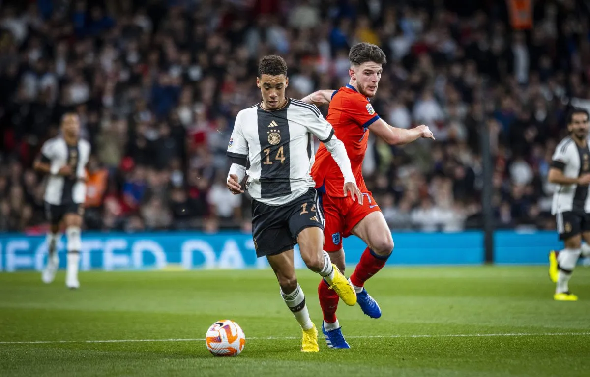 Bayern Munich’s valuation of Musiala is understood to be shaped by the fee Arsenal paid for a similarly all-action midfielder in Declan Rice