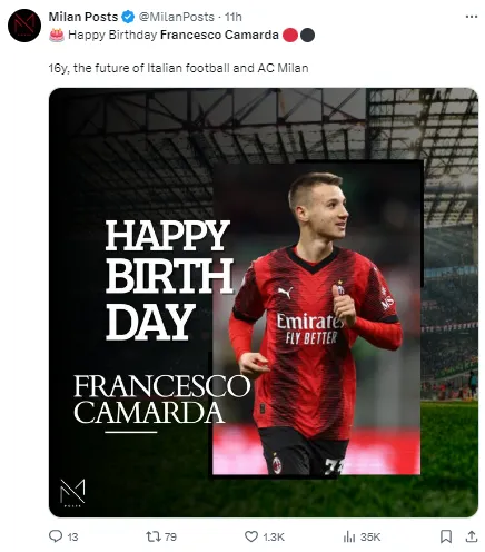 Camarda has now turned 16