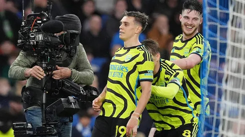 Arsenal thumps Brighton to go back atop the Premier League table