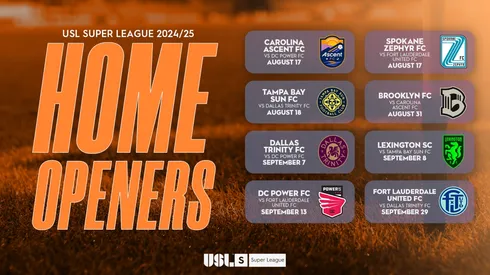 Home openers for first season of USL Super League revealed