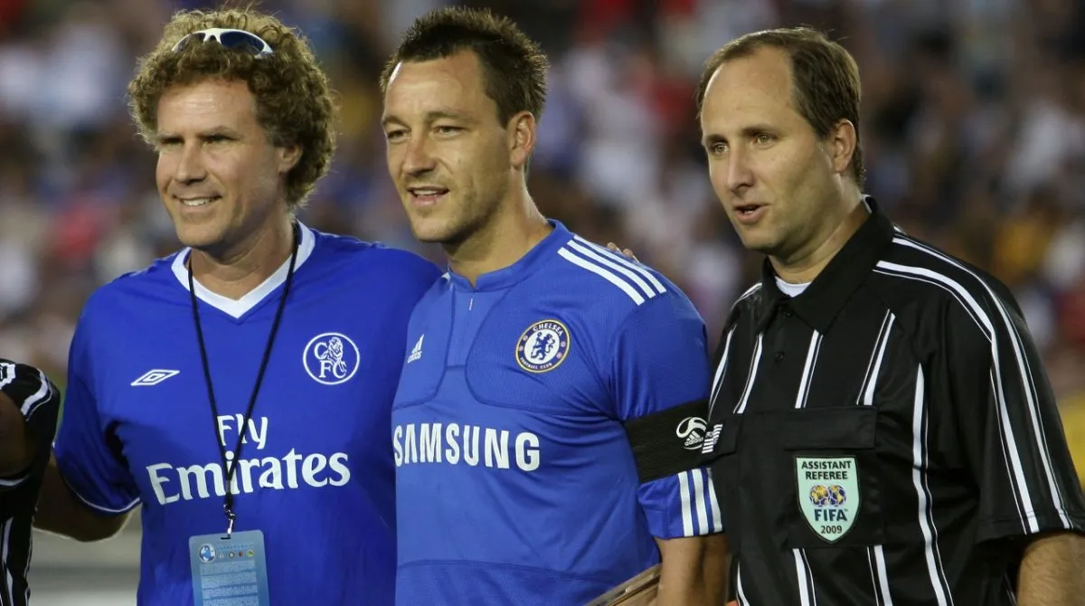 Will Ferrell is a huge soccer fan, this picture was taken in 2009 during a pre-season game in the United States.