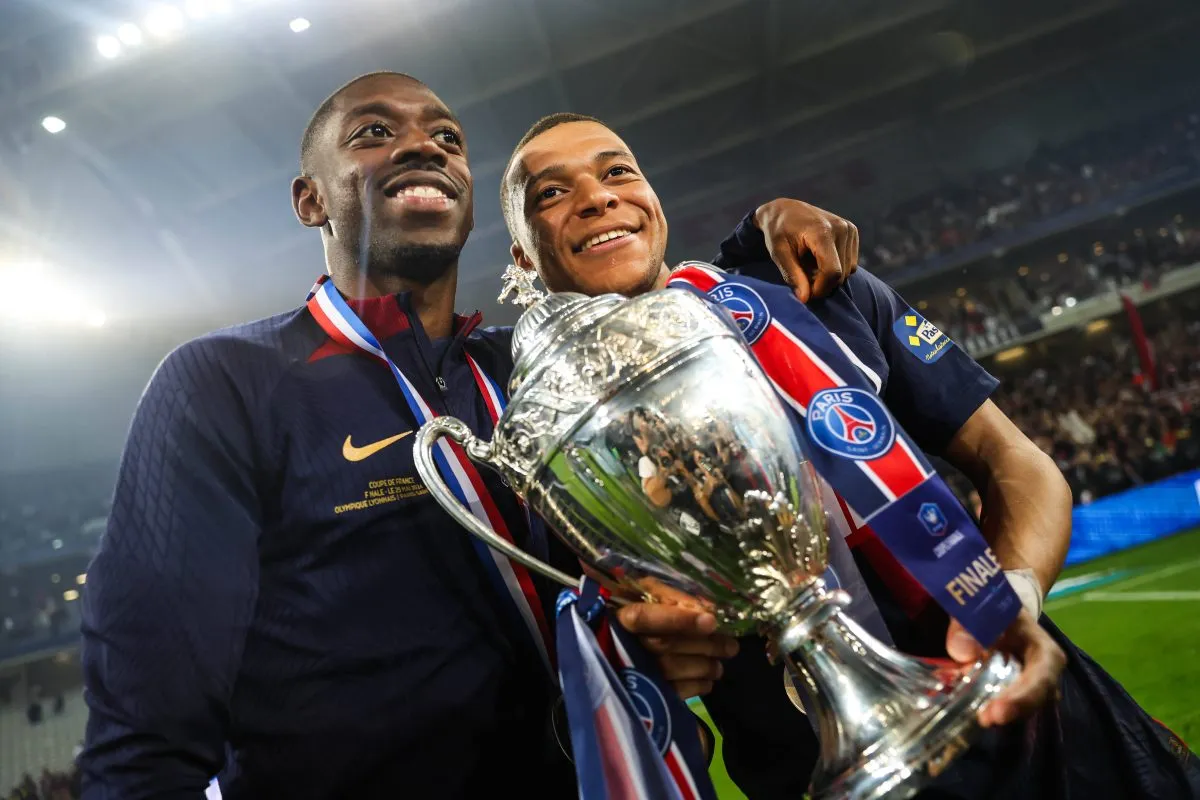 Ousmane Dembele and Kylian Mbappe