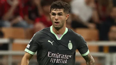 Christian Pulisic of AC Milan in actio during the UEFA Champions League 2024/25 League Phase MD3 match between AC Milan and Club Brugge KV at Stadio San Siro on October 22, 2024 in Milan, Italy.