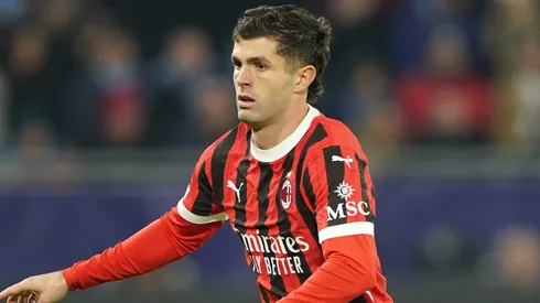 Christian Pulisic of AC Milan runs with the ball during the UEFA Champions League 2024/25 League Phase MD5 match between SK Slovan Bratislava and AC Milan at Narodny Futbalovy Stadion on November 26, 2024 in Bratislava, Slovakia.