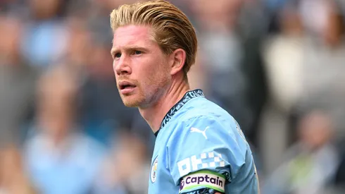 Kevin De Bruyne of Man City in action during the Premier League match between Manchester City FC and Ipswich Town FC at Etihad Stadium on August 24, 2024 in Manchester, England.