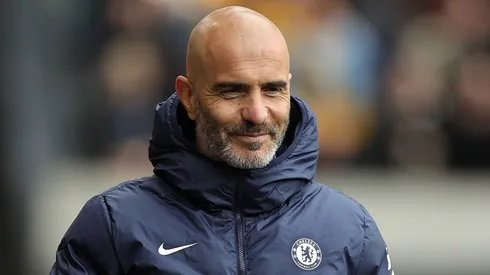 Enzo Maresca, the Chelsea manager looks on during the Premier League match between Wolverhampton Wanderers FC and Chelsea FC at Molineux on August 25, 2024 in Wolverhampton, England.