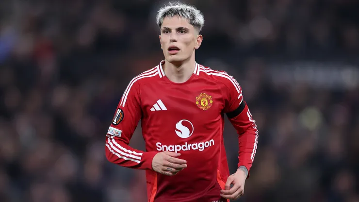 Alejandro Garnacho of Manchester United during a UEFA Europa League 2024/25 League Phase MD4 match.