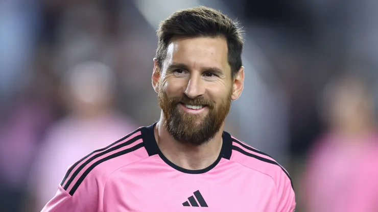 Lionel Messi #10 of Inter Miami looks on before the match against Atlanta United in the Audi 2024 MLS Cup playoffs at Chase Stadium on November 09, 2024 in Fort Lauderdale, Florida.