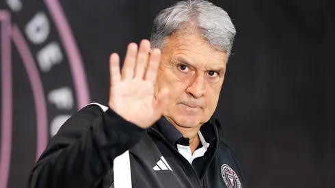 Head coach Gerardo Martino of Inter Miami arrives prior to the match against the Atlanta United during round one of the 2024 MLS playoffsat Chase Stadium on October 25, 2024 in Fort Lauderdale, Florida.