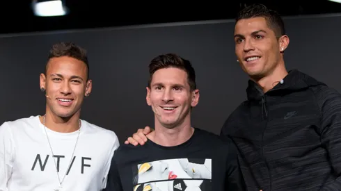 Neymar Jr, Lionel Messi, and Cristiano Ronaldo