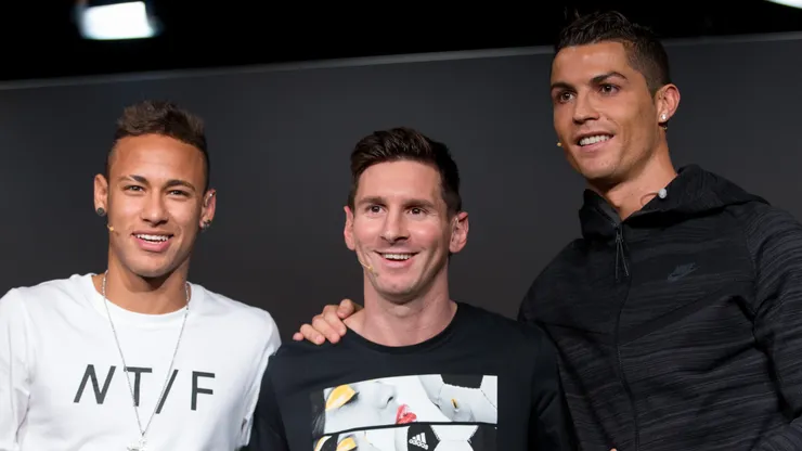 Neymar Jr, Lionel Messi, and Cristiano Ronaldo