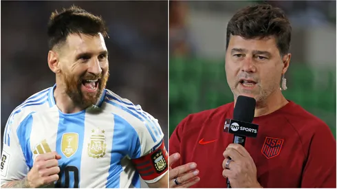 Lionel Messi (left) and Mauricio Pochettino (right)