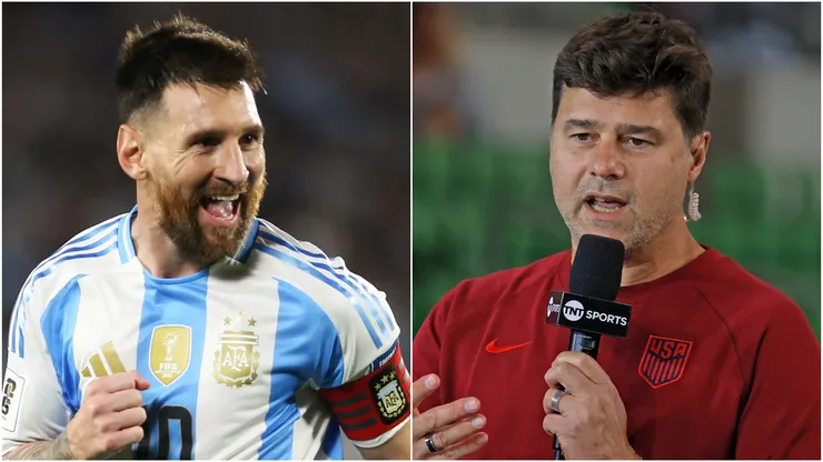 Lionel Messi (left) and Mauricio Pochettino (right)