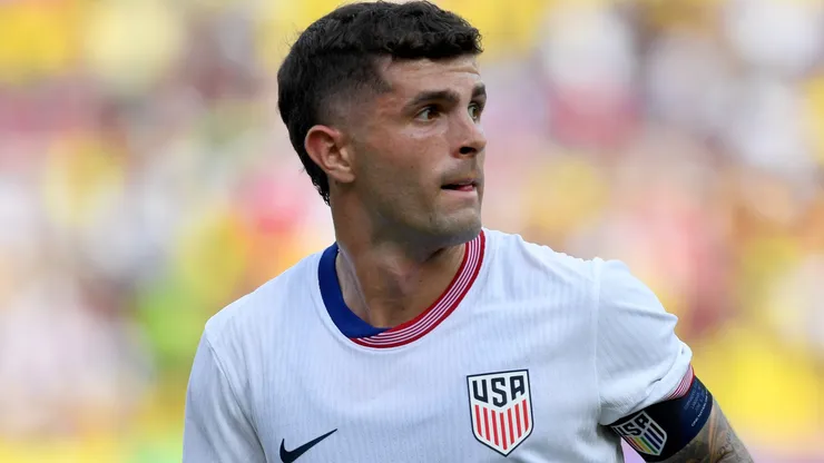 United States forward Christian Pulisic (10) watches the play during the United States Men s national team game versus Columbia on June 8, 2024 at Commanders Field in Landover, MD.