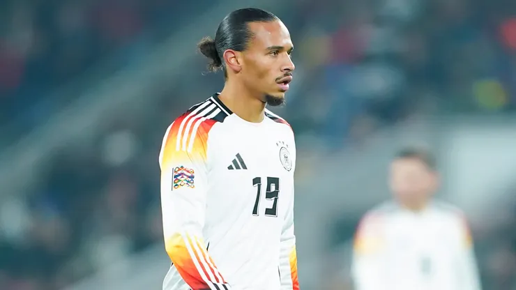 Leroy Sane of Germany looks on during a 2024-25 UEFA Nations League game.