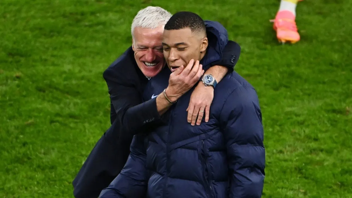 Kylian Mbappe and Didier Deschamps