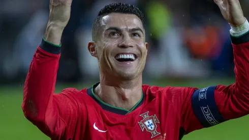 Cristiano Ronaldo celebrates after scoring a goal during the UEFA Nation League Group A1 match between Portugal and Poland at Dragao Stadium on November 15, 2024 in Porto, Portugal.