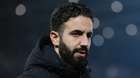 Ruben Amorim, Head Coach of Sporting CP, looks on prior to the UEFA Europa League match between Atalanta BC and Sporting CP at Gewiss Stadium on November 30, 2023 in Bergamo, Italy.
