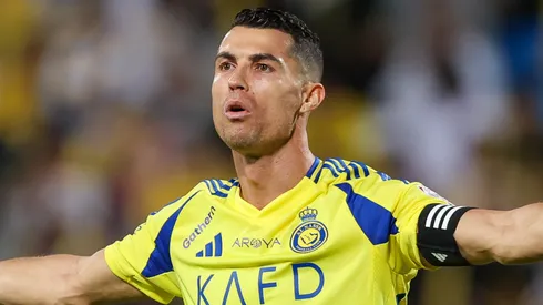 Cristiano Ronaldo of Al Nassr reacts during the Saudi Pro League match between Al-Riyadh and Al-Nassr at Prince Faisal Bin Fahad on November 8, 2024 in Riyadh, Saudi Arabia.