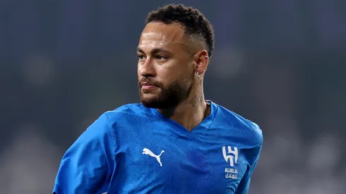 Neymar warms up ahead of the AFC Champions League Elite match between Al Ain and Al-Hilal at Hazza bin Zayed Stadium on October 21, 2024 in Al Ain, United Arab Emirates.