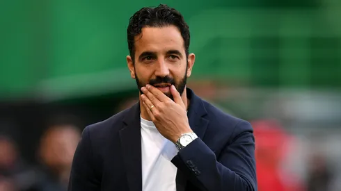 Ruben Amorim, Head Coach of Sporting CP, looks on during the UEFA Europa League Quarterfinal Second Leg match between Sporting CP and Juventus at Estadio Jose Alvalade on April 20, 2023 in Lisbon, Portugal.