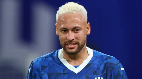 Neymar of Al-Hilal reacts after an injury during the AFC Champions League Elite match between Al-Hilal and Esteghlal at Kingdom Arena on November 04, 2024 in Riyadh, Saudi Arabia.