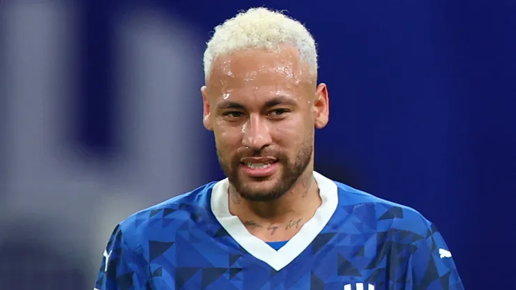 Neymar of Al-Hilal reacts after an injury during the AFC Champions League Elite match between Al-Hilal and Esteghlal at Kingdom Arena on November 04, 2024 in Riyadh, Saudi Arabia.