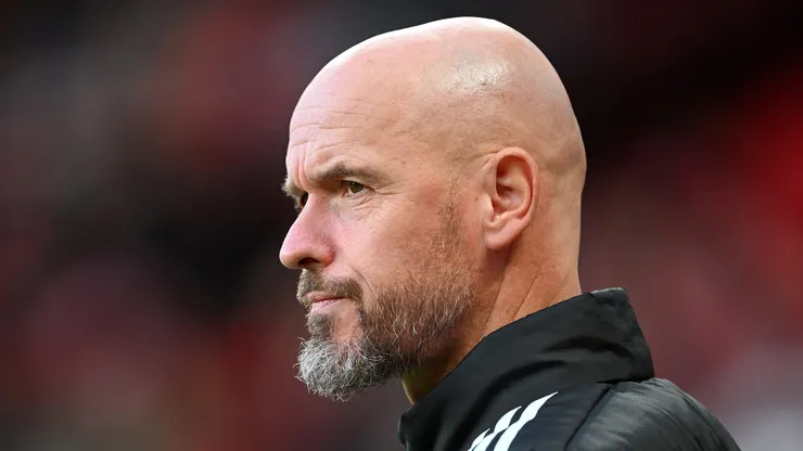 Erik ten Hag, Manager of Manchester United, looks on prior to the Premier League match between Manchester United FC and Brentford FC at Old Trafford on October 19, 2024 in Manchester, England.