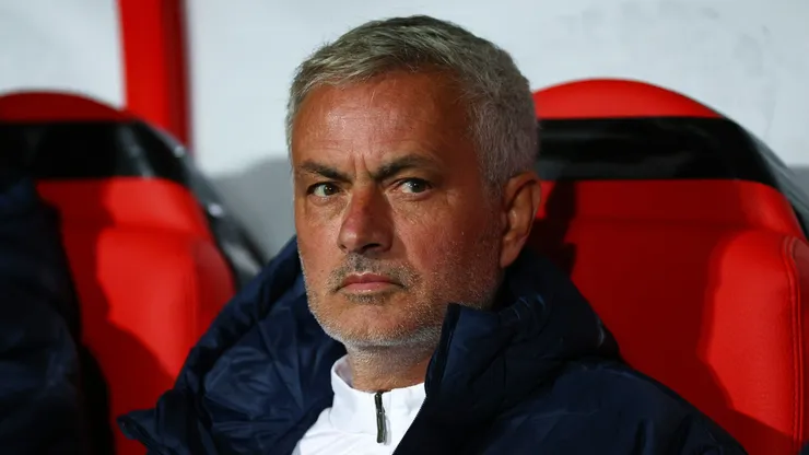 Jose Mourinho, Head Coach of Fenerbahce SK looks on prior to the UEFA Europa League 2024/25 League Phase MD8 match between FC Twente and Besiktas JK at FC Twente Stadium on October 03, 2024 in Enschede, Netherlands.