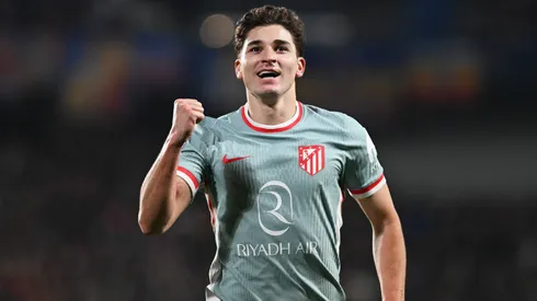 Julian Alvarez (Atletico) celebrates a goal