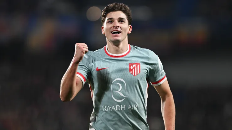 Julian Alvarez (Atletico) celebrates a goal