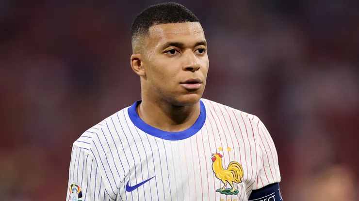 Kylian Mbappe of France looks on during the UEFA EURO 2024 Semi-Final match between Spain and France at Munich Football Arena on July 09, 2024 in Munich, Germany.