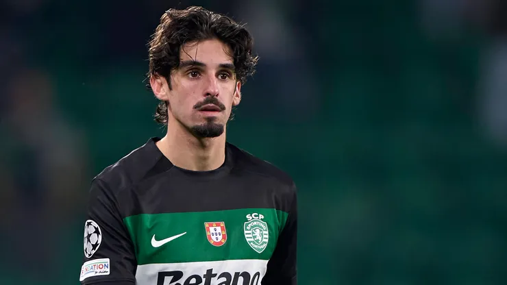 Francisco Trincao of Sporting CP looks on after the UEFA Champions League match between Sporting CP and Arsenal.