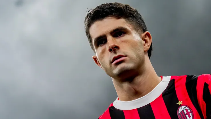 AC Milan's Christian Pulisic during the Serie A soccer match between Milan and Empoli at San Siro Stadium in Milan , North Italy – Saturday , November 30 , 2024.