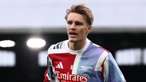 Martin Odegaard of Arsenal during the Premier League match between Fulham and Arsenal.