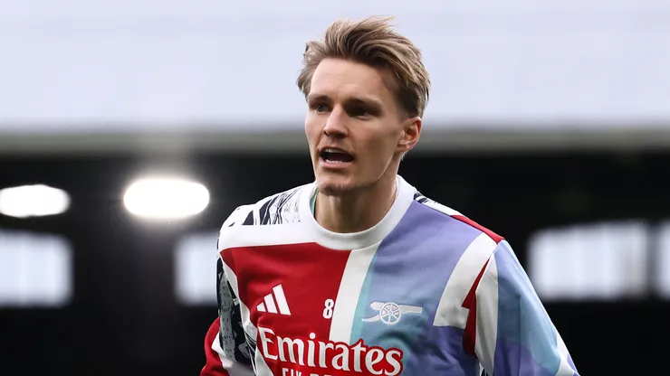 Martin Odegaard of Arsenal during the Premier League match between Fulham and Arsenal.