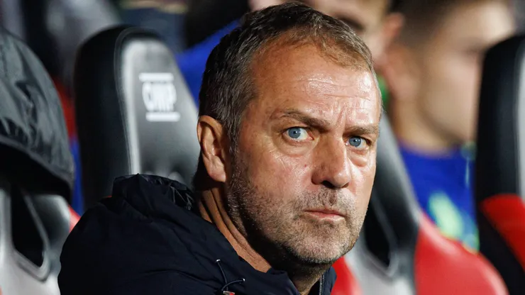 Hansi Flick seen during LaLiga EA SPORTS game between teams of RCD Mallorca and FC Barcelona, Barca.