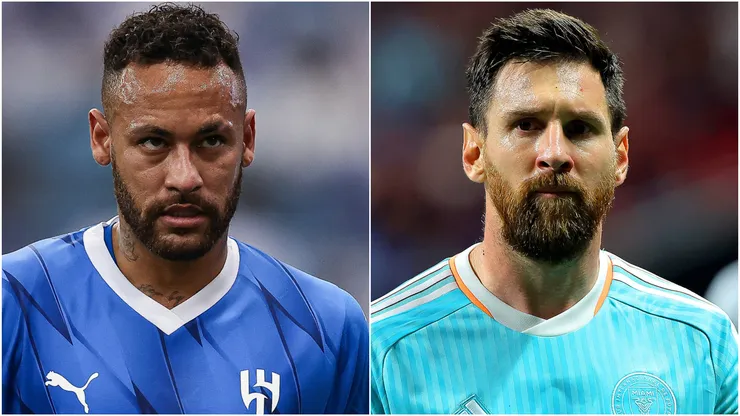 Neymar (left) and Lionel Messi (right)