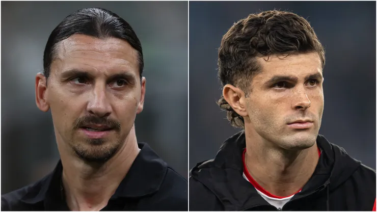 Zlatan Ibrahimovic (left) and Christian Pulisic (right)