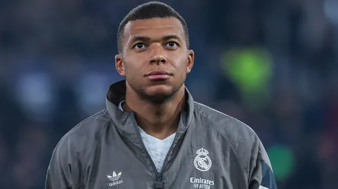 Kylian Mbappe of Real Madrid CF looks on during UEFA Champions League 2024 25 League Phase - Matchday6 football match between Atalanta BC and Real Madrid CF at Gewiss Stadium Bergamo Italy on 10 December 2024.