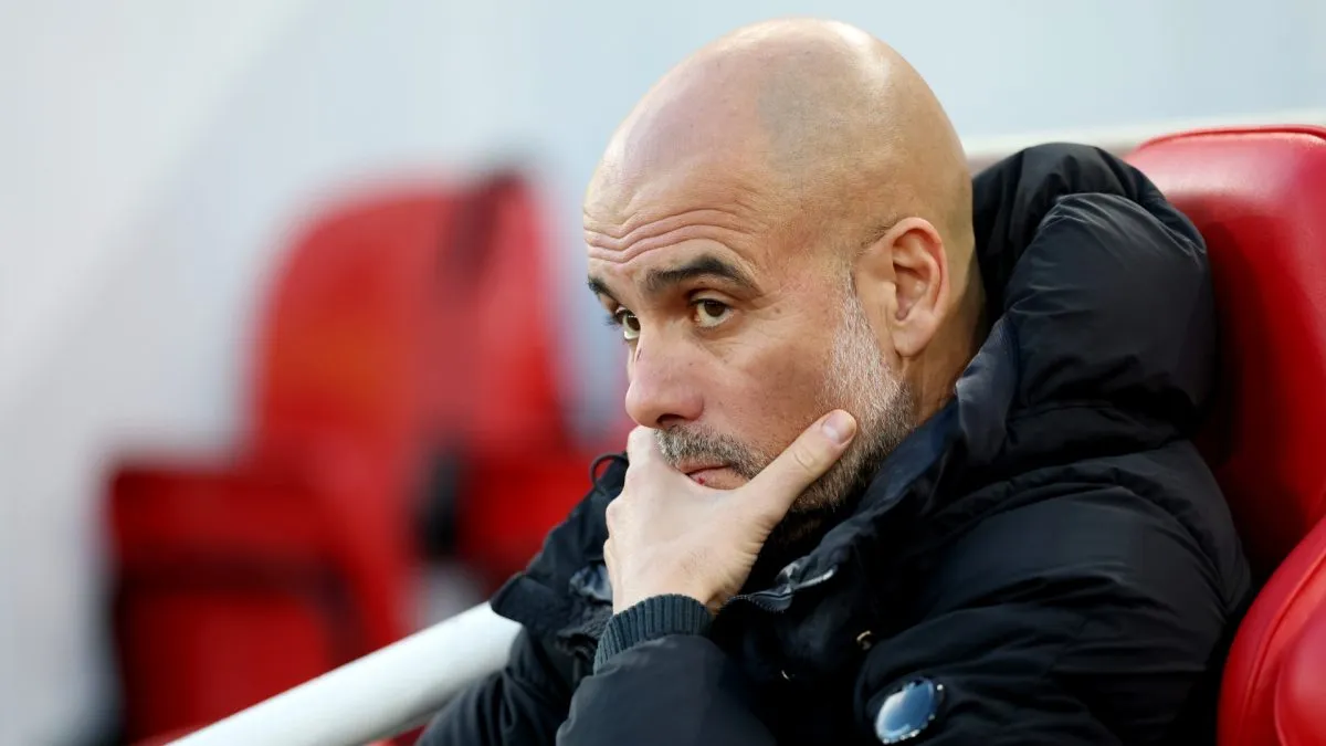 guardiola city bench