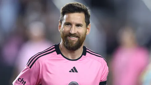 Lionel Messi #10 of Inter Miami looks on before the match against Atlanta United in the Audi 2024 MLS Cup playoffs at Chase Stadium on November 09, 2024 in Fort Lauderdale, Florida.