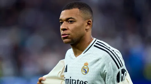 Kylian Mbappe of Real Madrid CF during the La Liga EA Sports match between Real Madrid CF and Getafe CF played at Santiago Bernabeu Stadium on December 01, 2024 in Madrid, Spain.