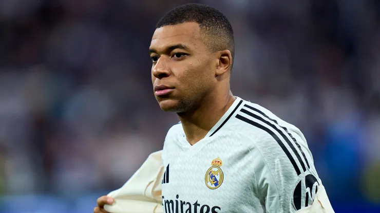 Kylian Mbappe of Real Madrid CF during the La Liga EA Sports match between Real Madrid CF and Getafe CF played at Santiago Bernabeu Stadium on December 01, 2024 in Madrid, Spain.