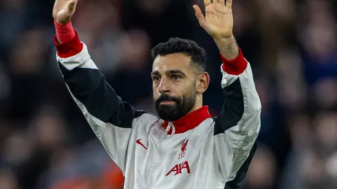 Liverpool s Mohamed Salah celebrates after the FA Premier League match between Liverpool FC and Manchester City FC at Anfield. Liverpool won 2-0.