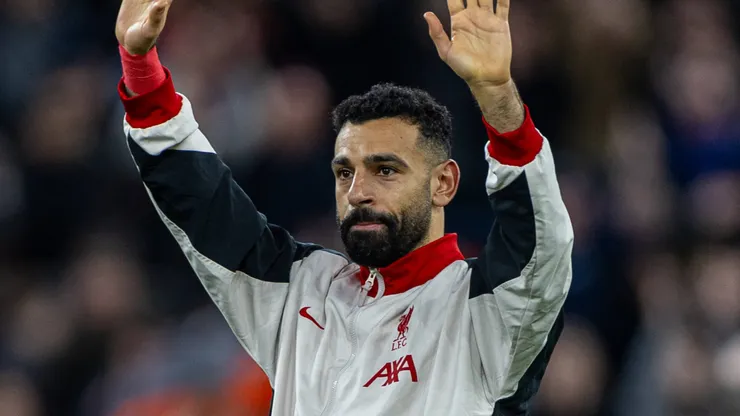 Liverpool s Mohamed Salah celebrates after the FA Premier League match between Liverpool FC and Manchester City FC at Anfield. Liverpool won 2-0.