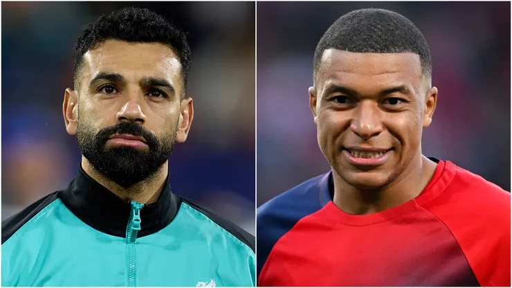 Mohamed Salah (left) and Kylian Mbappe (right)