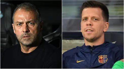 Hansi Flick (left) and Wojciech Szczesny (right)