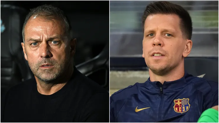 Hansi Flick (left) and Wojciech Szczesny (right)